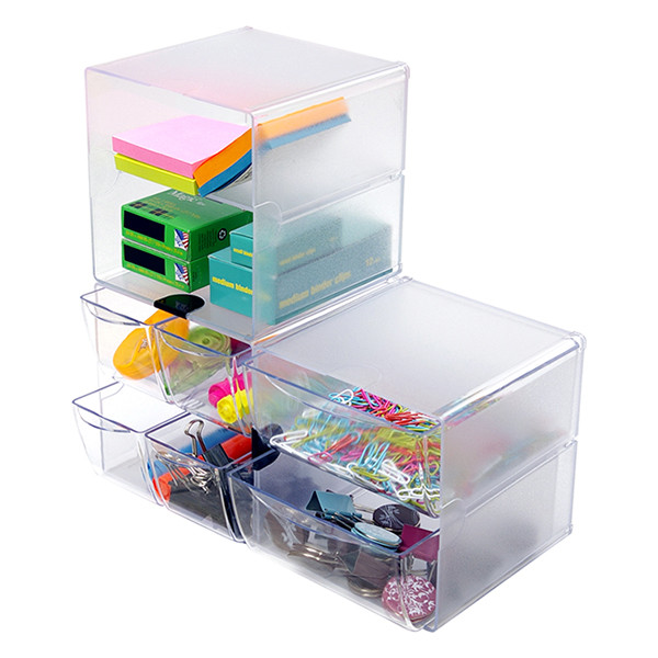 Deflecto Classic Cube organizer met 2 lades 350101 423353 - 2