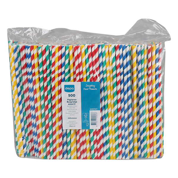 Depa papieren buigrietje papier assortiment (500 stuks) 600767 402737 - 2