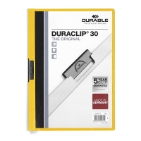 Durable Duraclip klemmap geel A4 voor 30 vellen 220004 310043