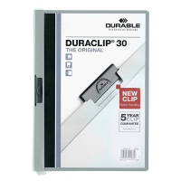 Durable Duraclip klemmap grijs A4 voor 30 vellen 220010 310138