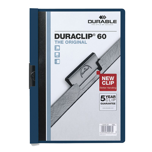 Durable Duraclip klemmap nachtblauw A4 voor 60 vellen 220928 310146 - 1