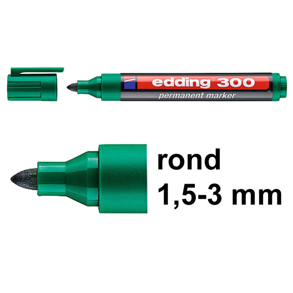 Edding 300 permanent marker groen (1,5 - 3 mm rond) 4-300004 246315 - 1