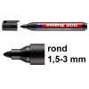 Edding 300 permanent marker zwart (1,5 - 3 mm rond)