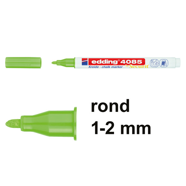 Edding 4085 krijtstift fluogroen (1 - 2 mm rond) 4-4085064 240102 - 1