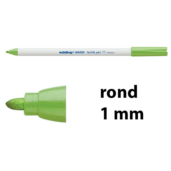 Edding 4600 textielmarker lichtgroen (1 mm rond) 4-4600011 200906 - 1