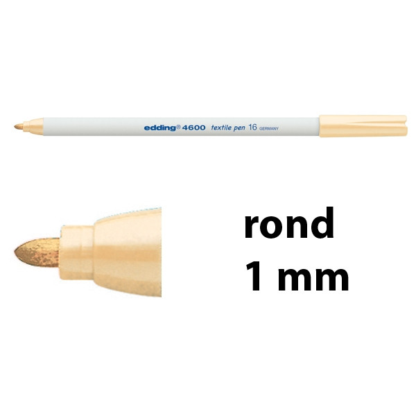 Edding 4600 textielmarker lichtoranje (1 mm rond) 4-4600016 200908 - 1