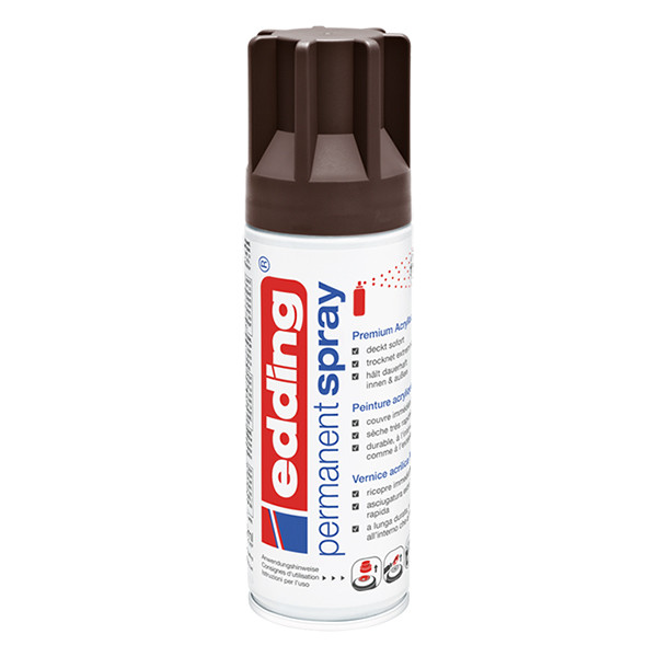 Edding 5200 permanente acrylverf spray mat chocoladebruin (200 ml) 4-5200907 239051 - 1