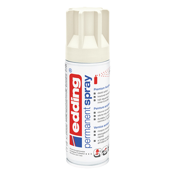 Edding 5200 permanente acrylverf spray mat crèmewit (200 ml) 4-5200921 239065 - 1