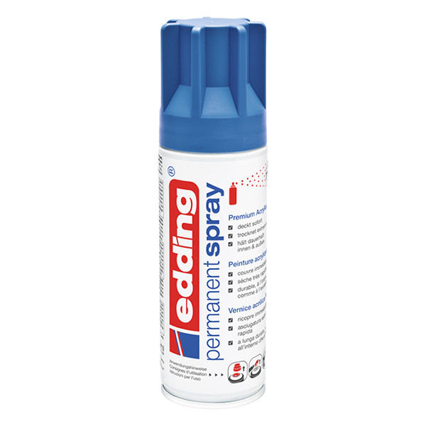 Edding 5200 permanente acrylverf spray mat gentiaanblauw (200 ml) 4-5200903 239047 - 1