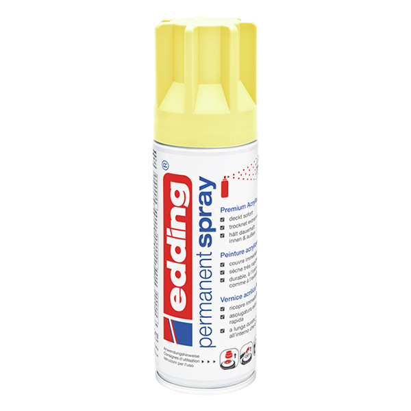 Edding 5200 permanente acrylverf spray mat pastelgeel (200 ml) 4-5200915 239059 - 1