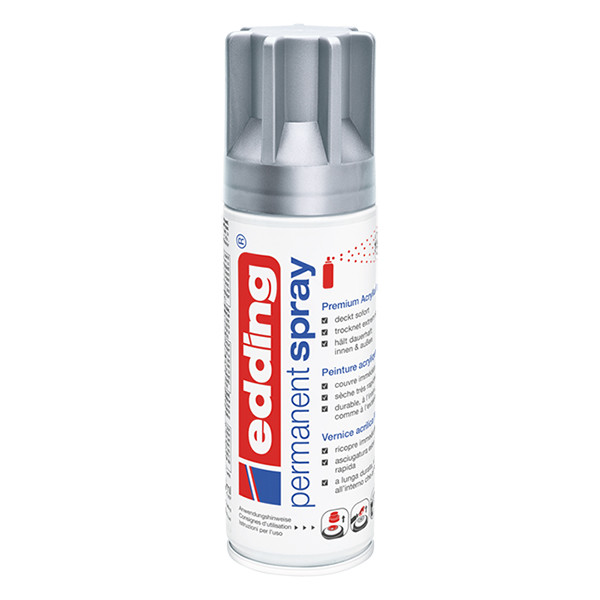 Edding 5200 permanente acrylverf spray mat zilver (200 ml) 4-5200923 239067 - 1