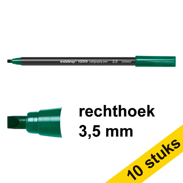 Edding Aanbieding: 10x Edding 1255 kalligrafiepen flesgroen (3,5 mm)  239600 - 1