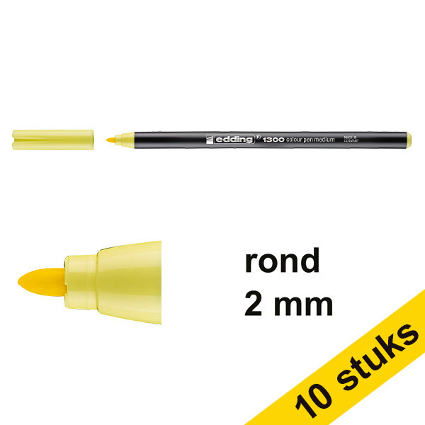 Edding Aanbieding: 10x Edding 1300 viltstift citroengeel (2 mm rond)  239618 - 1