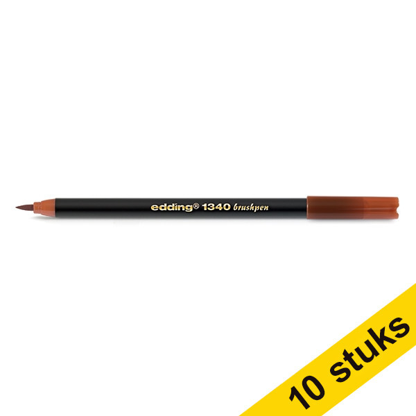 Edding Aanbieding: 10x Edding 1340 brushpen bruin  239650 - 1