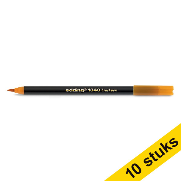 Edding Aanbieding: 10x Edding 1340 brushpen oranje  239659 - 1