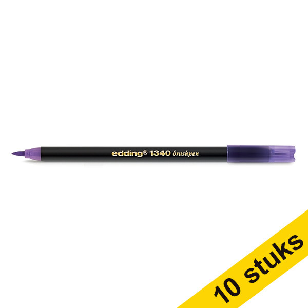 Edding Aanbieding: 10x Edding 1340 brushpen violet  239664 - 1