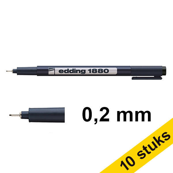 Edding Aanbieding: 10x Edding 1880 drawliner (0,2 mm)  240125 - 1