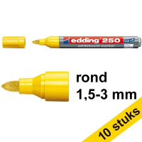 Aanbieding: 10x Edding 250 whiteboard marker geel (1,5 - 3 mm rond)