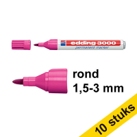 Aanbieding: 10x Edding 3000 permanent marker roze (1,5 - 3 mm rond)