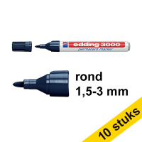 Aanbieding: 10x Edding 3000 permanent marker staalblauw (1,5 - 3 mm rond)