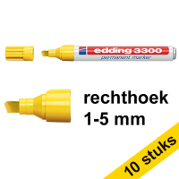 Aanbieding: 10x Edding 3300 permanent marker geel (1 - 5 mm schuin)