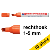 Aanbieding: 10x Edding 3300 permanent marker oranje (1 - 5 mm schuin)