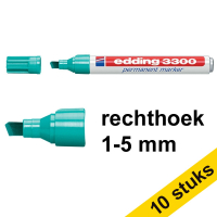 Aanbieding: 10x Edding 3300 permanent marker turquoise (1 - 5 mm schuin)