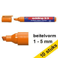 Aanbieding: 10x Edding 33 brilliant paper marker oranje (1 - 5 mm schuin)