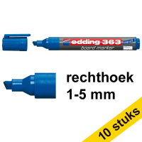 Aanbieding: 10x Edding 363 whiteboard marker blauw (1 - 5 mm schuin)