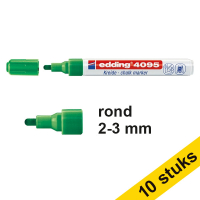 Edding Aanbieding: 10x Edding 4095 krijtstift groen (2 - 3 mm rond)  239802