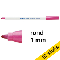 Aanbieding: 10x Edding 4600 textielmarker roze (1 mm rond)