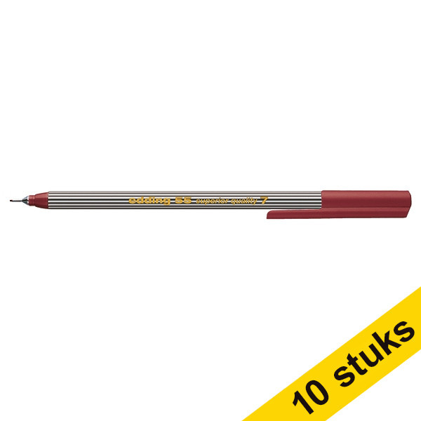 Edding Aanbieding: 10x Edding 55 fineliner bruin  239877 - 1