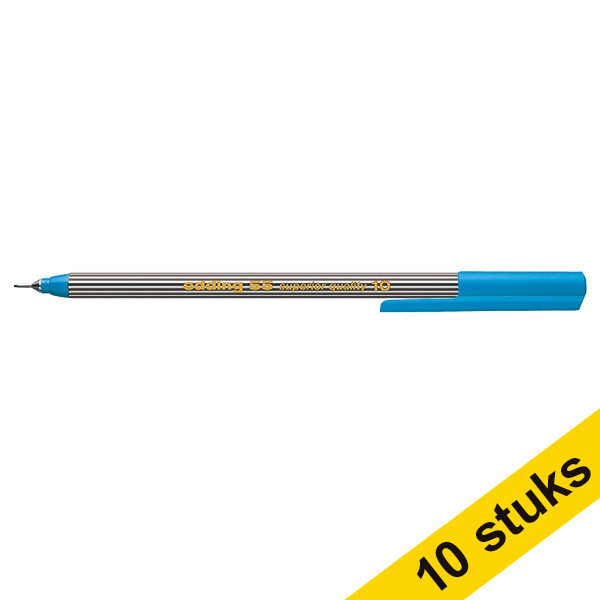 Edding Aanbieding: 10x Edding 55 fineliner lichtblauw  239882 - 1