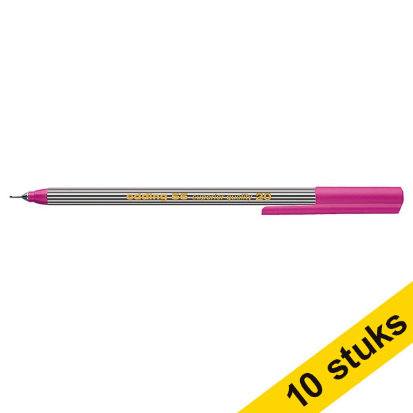 Edding Aanbieding: 10x Edding 55 fineliner magenta  239886 - 1