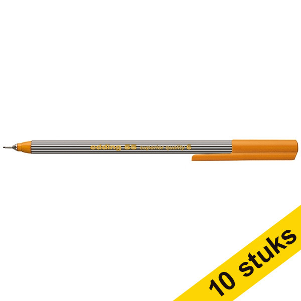 Edding Aanbieding: 10x Edding 55 fineliner oranje  239884 - 1