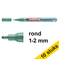 Aanbieding: 10x Edding 751 glanslakmarker metallic groen (1-2 mm rond)