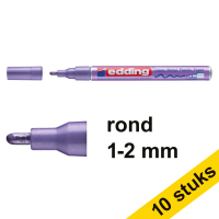 Aanbieding: 10x Edding 751 glanslakmarker metallic paars (1-2 mm rond)