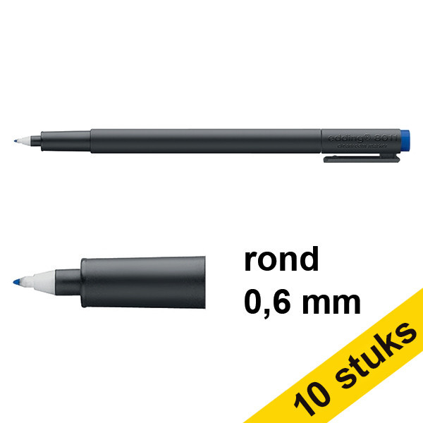 Edding Aanbieding: 10x Edding 8011 cleanroom marker blauw (0,6 mm rond)  239905 - 1