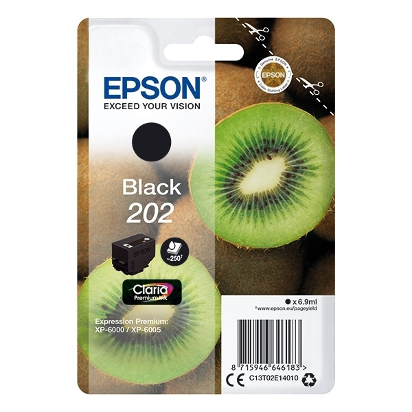 Epson 202 inktcartridge zwart (origineel) C13T02E14010 902970 - 1