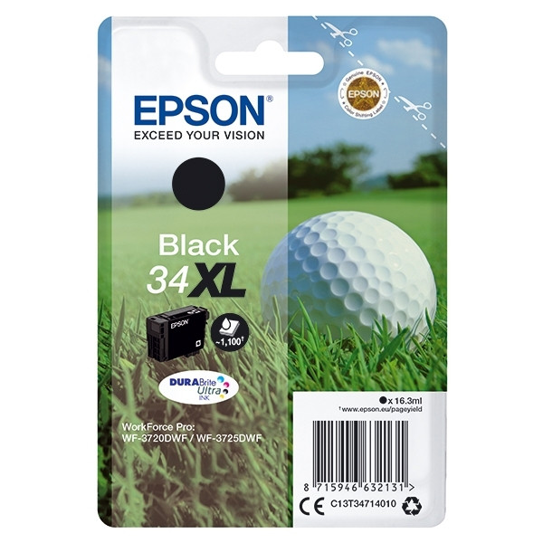 Epson 34XL (T3471) inktcartridge zwart hoge capaciteit (origineel) C13T34714010 902966 - 1