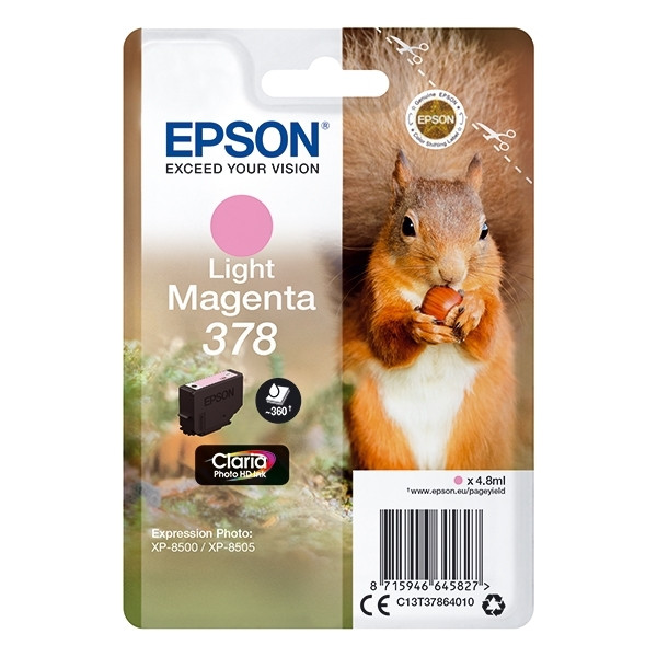 Epson 378 inktcartridge licht magenta (origineel) C13T37864010 903198 - 1