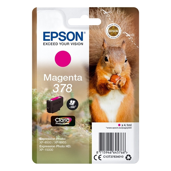 Epson 378 inktcartridge magenta (origineel) C13T37834010 903200 - 1