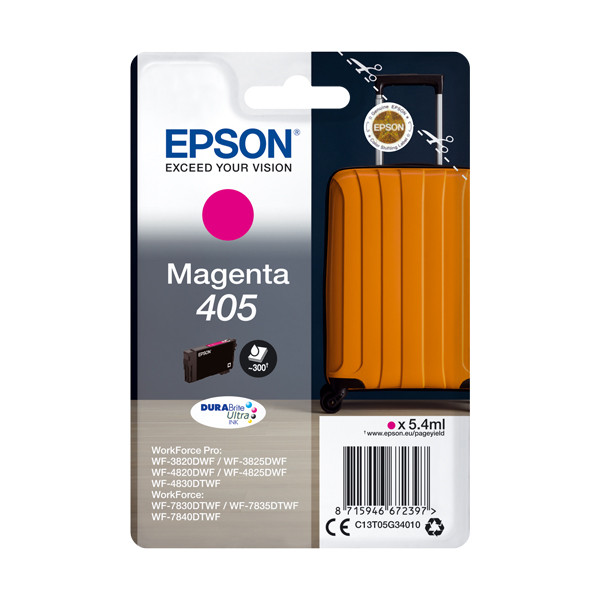 Epson 405 inktcartridge magenta (origineel) C13T05G34010 C13T05G34020 904657 - 1