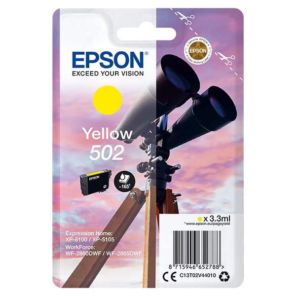 Epson 502 inktcartridge geel (origineel) C13T02V44010 C13T02V44020 902995 - 1