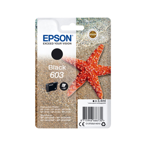 Epson 603 inktcartridge zwart (origineel) C13T03U14010 C13T03U14020 903329 - 1