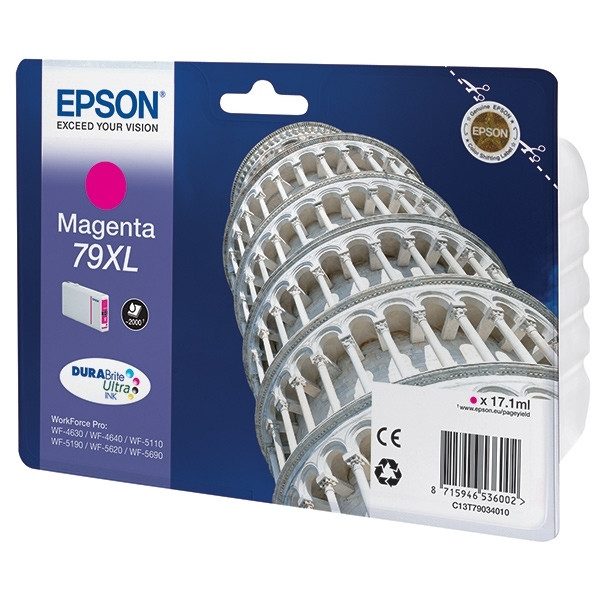 Epson 79XL (T7903) inktcartridge magenta hoge capaciteit (origineel) C13T79034010 026656 - 1