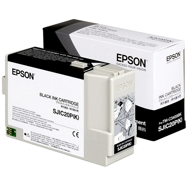 Epson S020490 (SJIC20P) inktcartridge zwart (origineel) C33S020490 080200 - 1