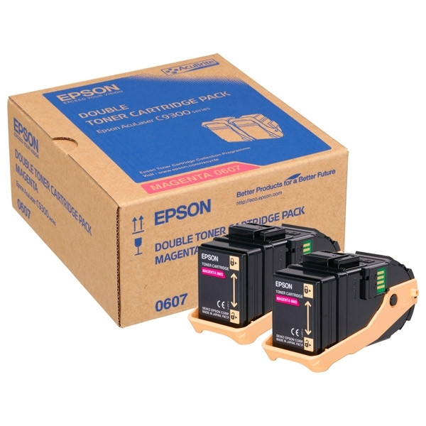 Epson S050607 toner magenta duopack (origineel) C13S050607 028304 - 1