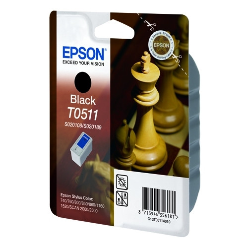 Epson T051 inktcartridge zwart (origineel) C13T05114010 020234 - 1