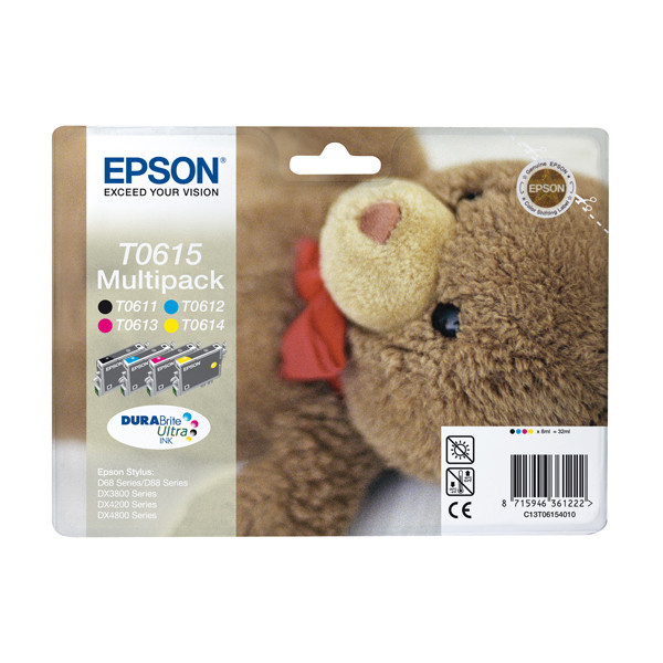 Epson T0615 multipack met T0611, T0612, T0613 & T0614 (origineel) C13T06154010 023020 - 1